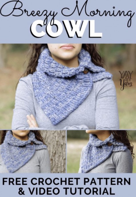 Free Crochet Pattern for Chic Breezy Morning Cowl: Enhance Your Wardrobe with Style Free Crochet Pattern for Chic Breezy Morning Cowl: Enhance Your Wardrobe with Style