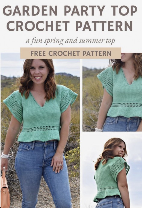 Create Your Very Own Cute Garden Party Top with Flared Sleeves and Sexy Neckline Create Your Very Own Cute Garden Party Top with Flared Sleeves and Sexy Neckline
