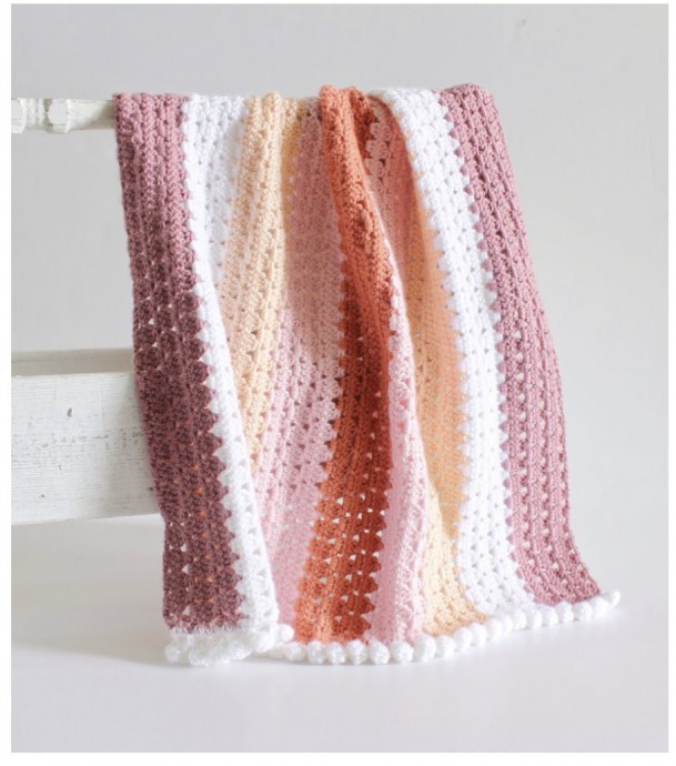 Easy Crochet Modern Boho Granny Blanket