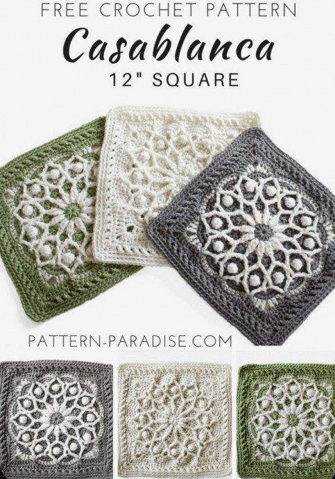 Beautiful Casablanca Crochet Square