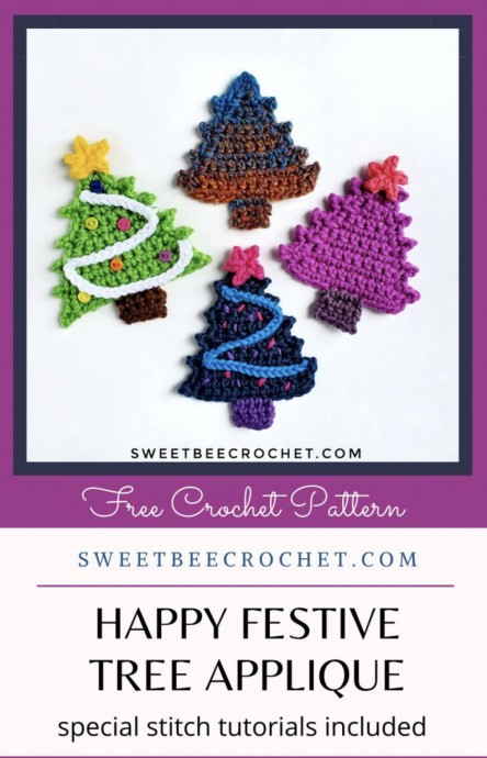 Create Adorable Happy Festive Tree Appliques for a Joyful Christmas Celebration Create Adorable Happy Festive Tree Appliques for a Joyful Christmas Celebration