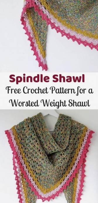 Easy Crochet Triangle Shawl