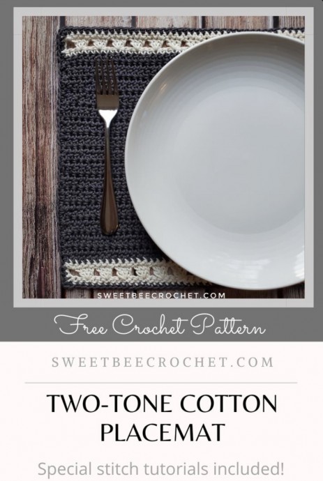 Free Crochet Pattern for a Gorgeous Two-Tone Cotton Placemat: Perfect for Weddings and Housewarmings Free Crochet Pattern for a Gorgeous Two-Tone Cotton Placemat: Perfect for Weddings and Housewarmings