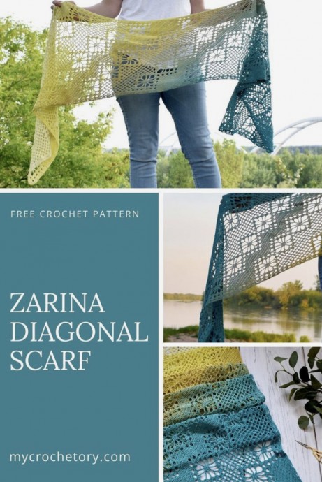 Zarina Corner to Corner Crochet Scarf