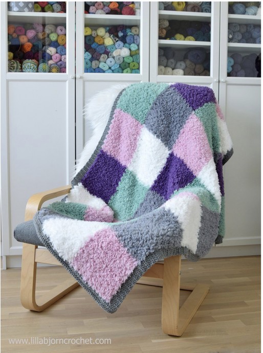 DIY Furry Squares Blanket