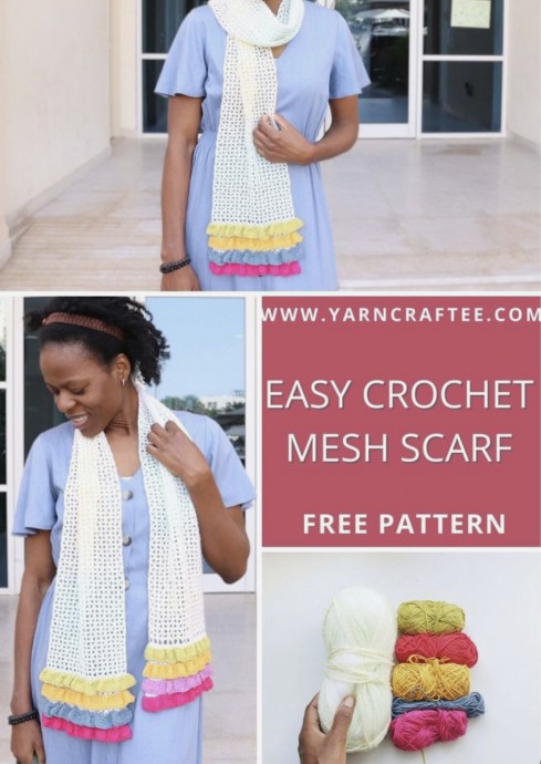 Crochet a Mesh Scarf