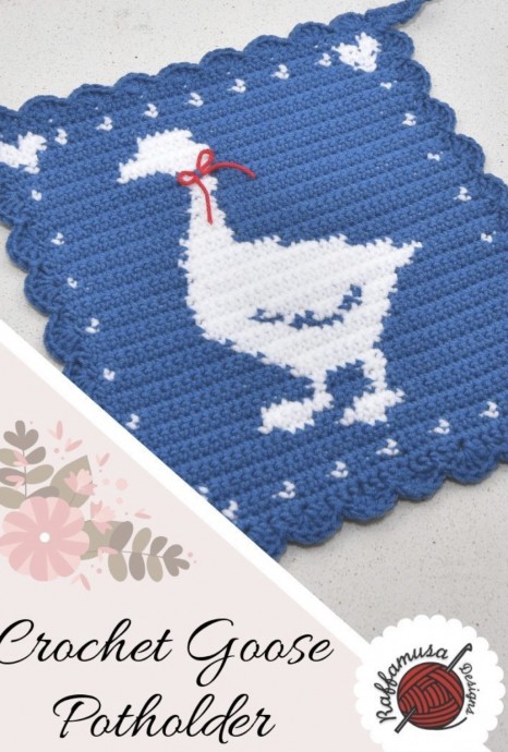 Make a Tapestry Crochet Goose Potholder