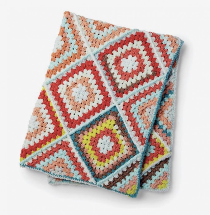 Colorful Granny Crochet Afghan