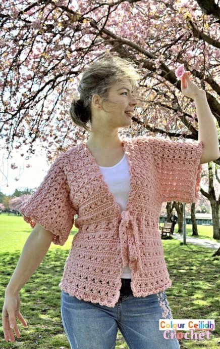 Create Your Own Beautiful Lace Kimono Cardigan Inspired by Sakura Flowers Create Your Own Beautiful Lace Kimono Cardigan Inspired by Sakura Flowers