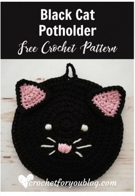 Create Your Own Black Cat Potholder: A Fun and Functional Crochet Pattern Create Your Own Black Cat Potholder: A Fun and Functional Crochet Pattern