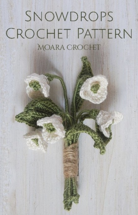 DIY Crochet Snowdrops