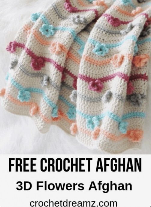 Create Your Own Stunning 3D Flower Afghan with This Easy Crochet Guide Create Your Own Stunning 3D Flower Afghan with This Easy Crochet Guide