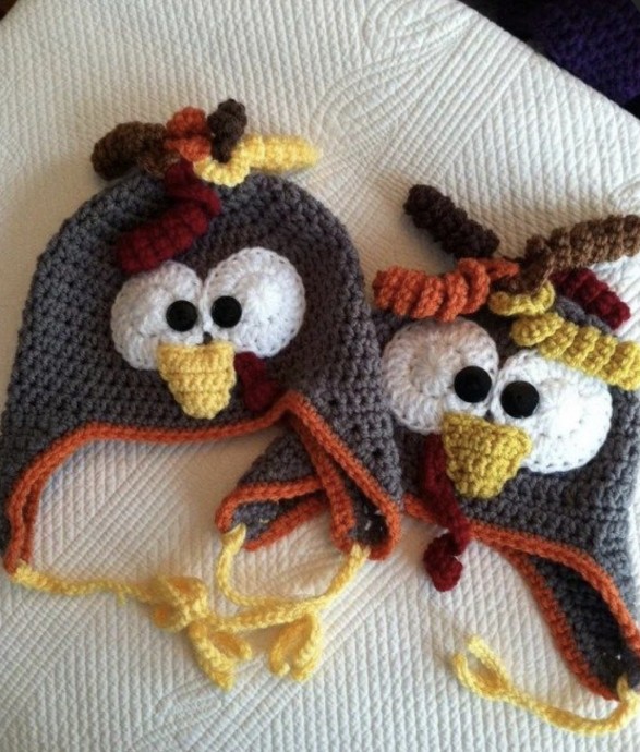 Super Cute Turkey Earflap Hat