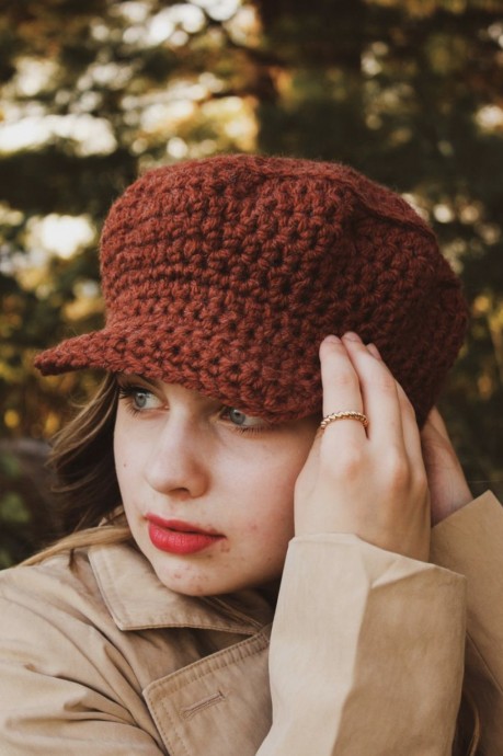Crochet a Newsboys Hat