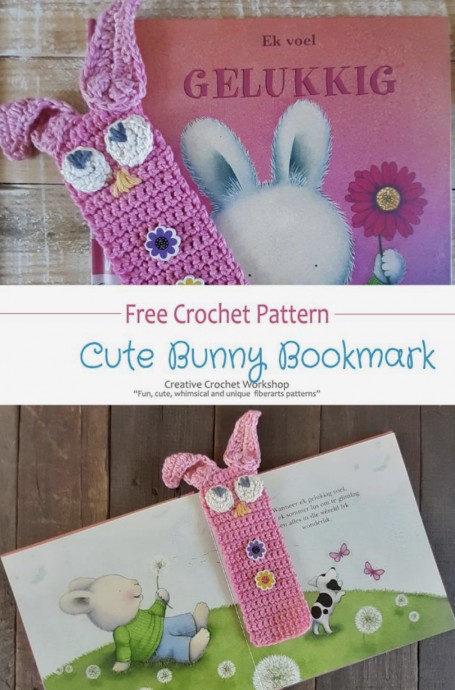 Cute Crochet Bunny Bookmark