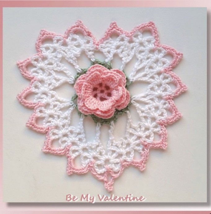 Be My Valentine Doily