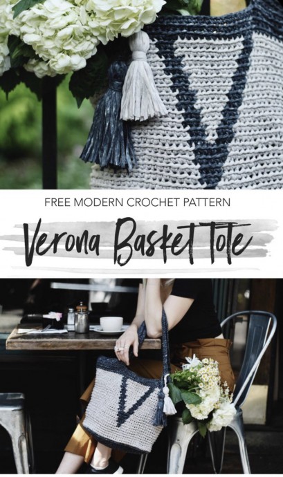 Upgrade Your Crochet Skills: Create an Elegant Verona Basket Tote with V Insignia Upgrade Your Crochet Skills: Create an Elegant Verona Basket Tote with V Insignia
