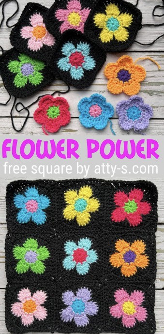 Create Beautiful Flower Power Squares for Your Spring Blanket Create Beautiful Flower Power Squares for Your Spring Blanket