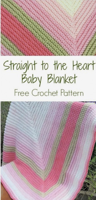 DIY The Straight to the Heart Baby Blanket