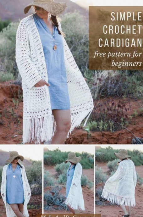Easy Crochet Long Cardigan