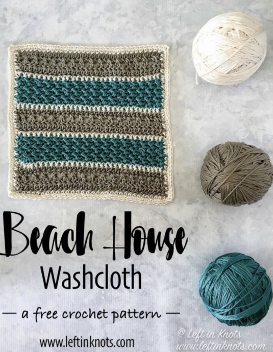 DIY Beach House Washcloth