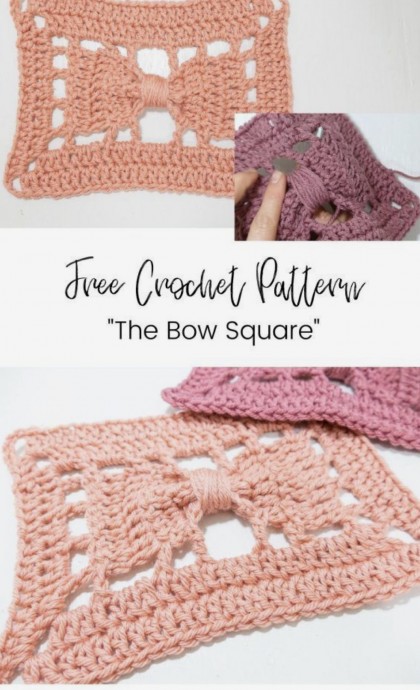 Crochet Bow Square
