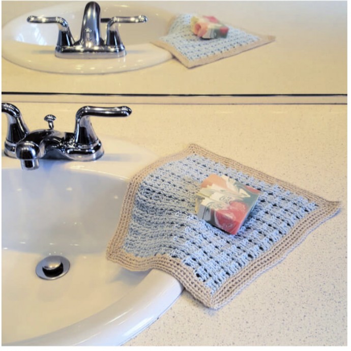 Simple Broken Rib Crochet Washcloth