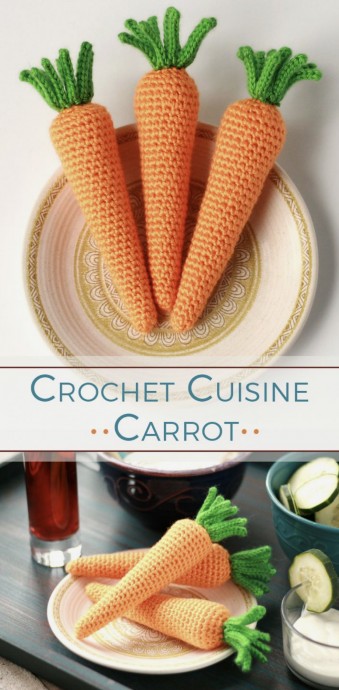 Lovely Crochet Cuisine Carrots