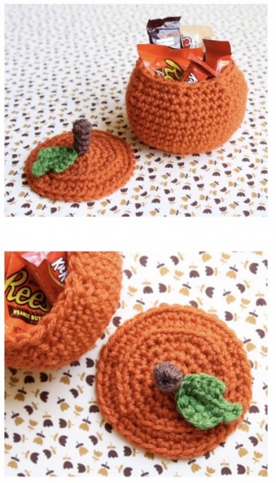 DIY Crochet Pumpkin Bowl
