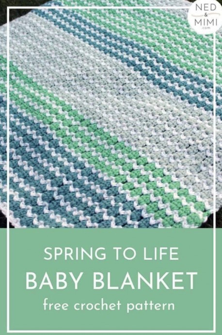 DIY The Spring To Life Crochet Baby Blanket
