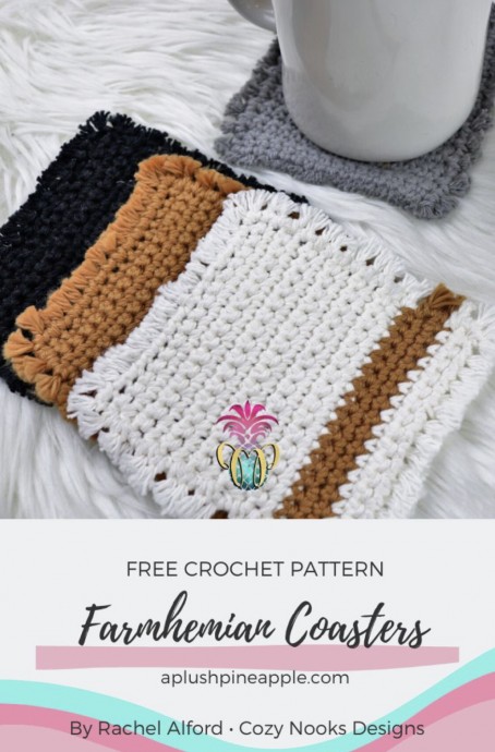 Learn How to Crochet a Charming Farmhouse Coaster for Your Home Learn How to Crochet a Charming Farmhouse Coaster for Your Home