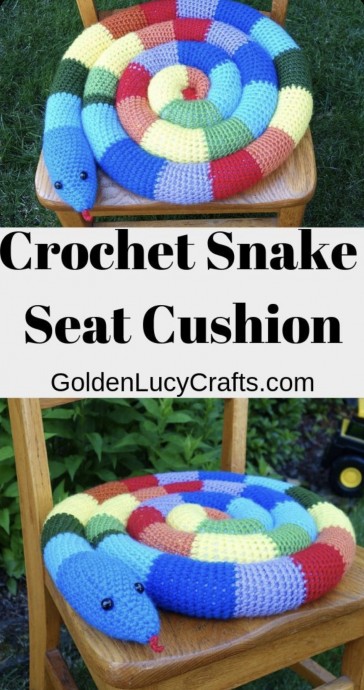 Crochet Kid’s Snake Seat Cushion