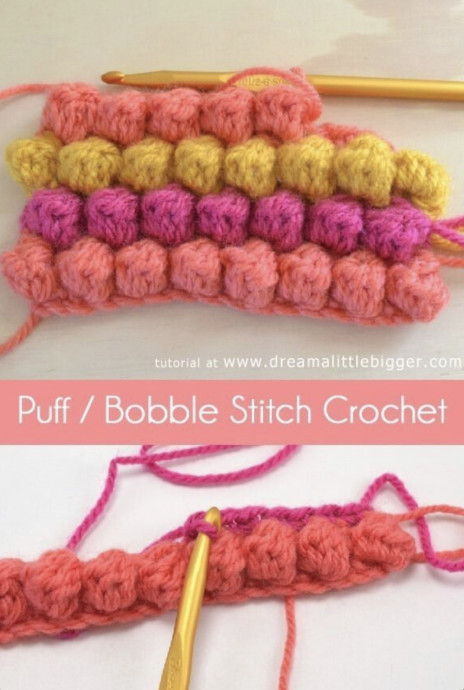 Easy Crochet Puff or Bubble Stitch