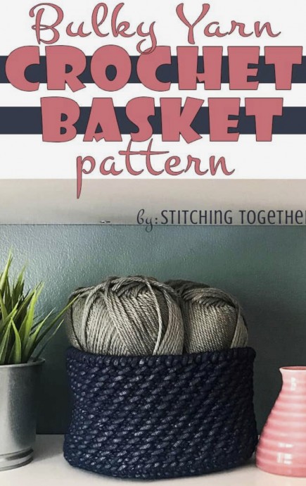 DIY Beverly Bulky Yarn Crochet Basket