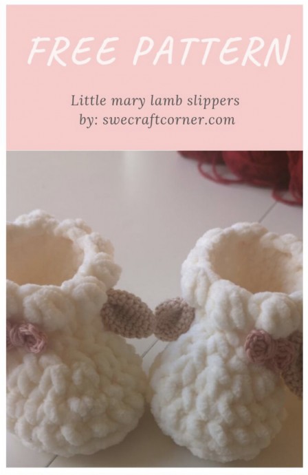 Crochet Little Lamb Slippers