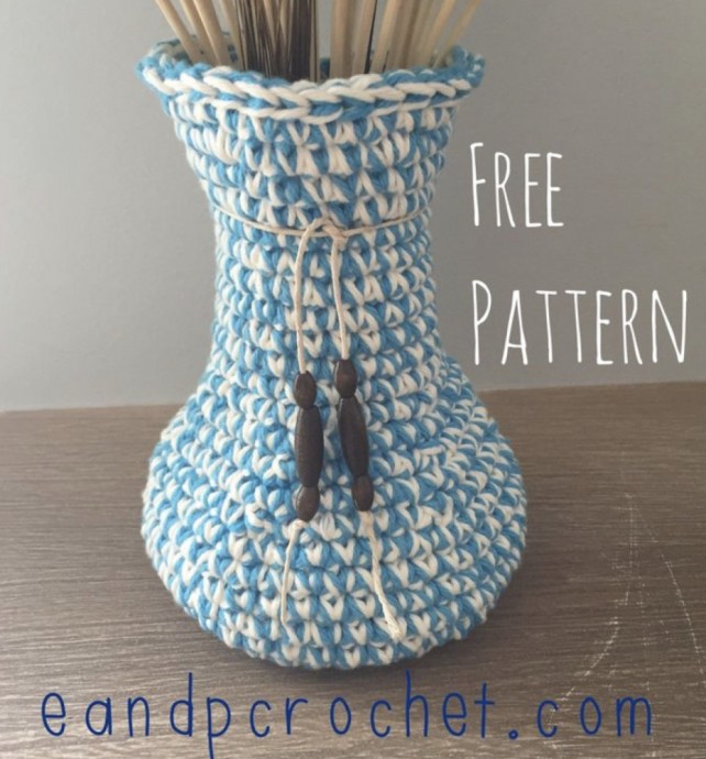 Crochet Flower Vase