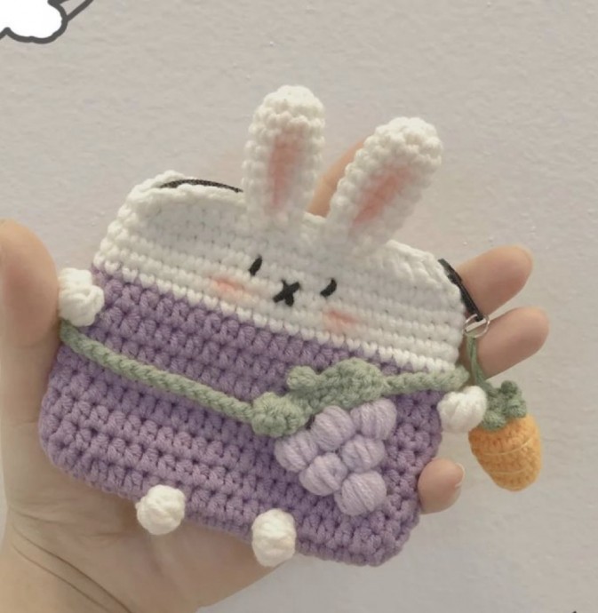 Create a Adorable Purple Grape Bunny Personal Pouch with This Easy DIY Crochet Tutorial Create a Adorable Purple Grape Bunny Personal Pouch with This Easy DIY Crochet Tutorial