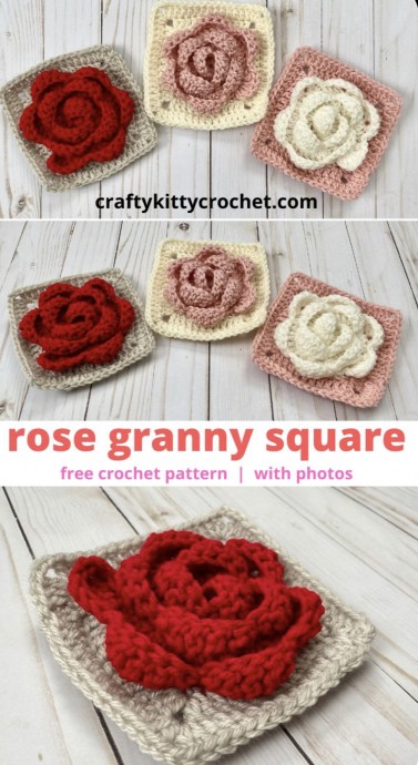 Rose Granny Square