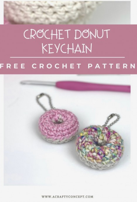 How to Crochet an Easy Donut Keychain