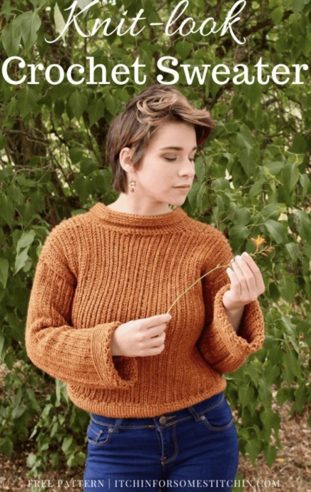 Easy Cinnamon Spiced Ribbed Sweater