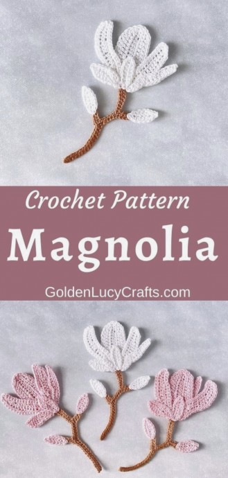 Crochet Magnolia Applique