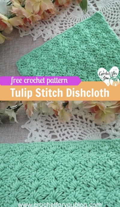 Crochet a Tulip Stitch Dishcloth
