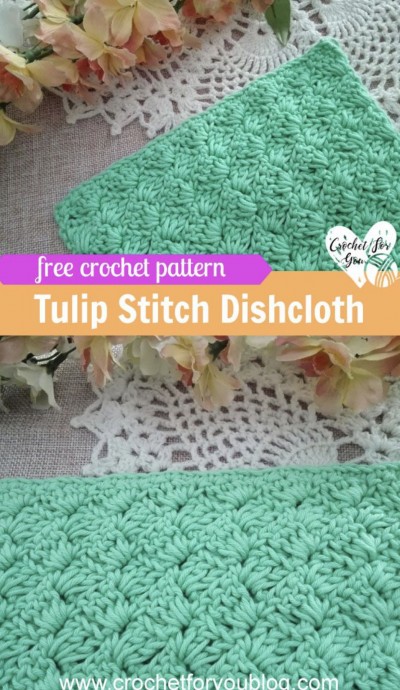 Learn to Crochet the Beautiful Tulip Stitch Dishcloth with This Free Pattern Tutorial Learn to Crochet the Beautiful Tulip Stitch Dishcloth with This Free Pattern Tutorial