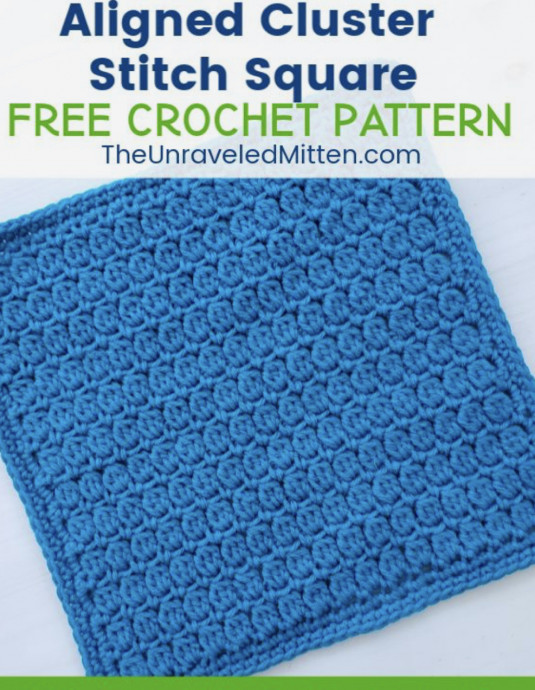 Aligned Cluster Crochet Stitch