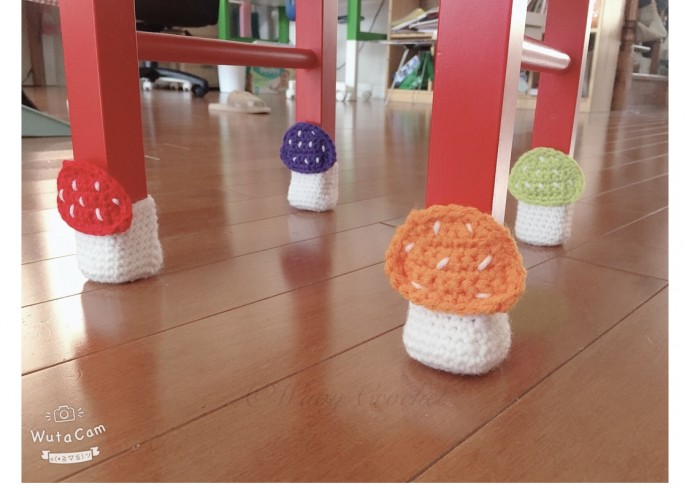 Crochet Mushroom Chair Socks