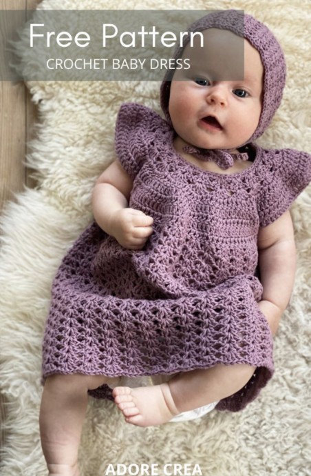 Beautiful Iris Crochet Baby Dress