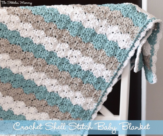 DIY Shell Stitch Baby Blanket