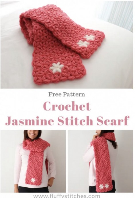 Cute Crochet Jasmine Scarf