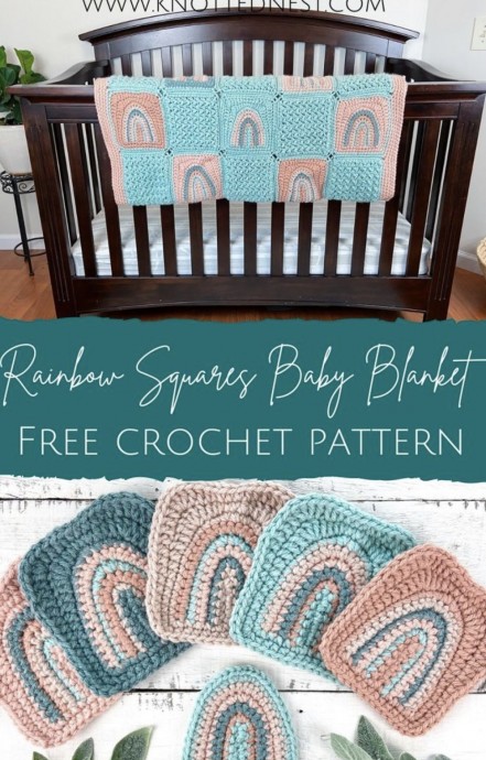 Create a Stunning Rainbow Squares Baby Blanket with This Easy Crochet Tutorial Create a Stunning Rainbow Squares Baby Blanket with This Easy Crochet Tutorial