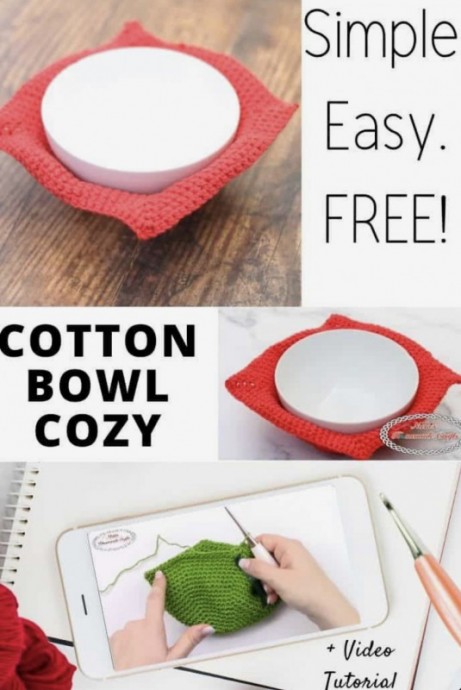 Quick and Easy Crochet Cotton Bowl Cozy Tutorial for All Skill Levels Quick and Easy Crochet Cotton Bowl Cozy Tutorial for All Skill Levels